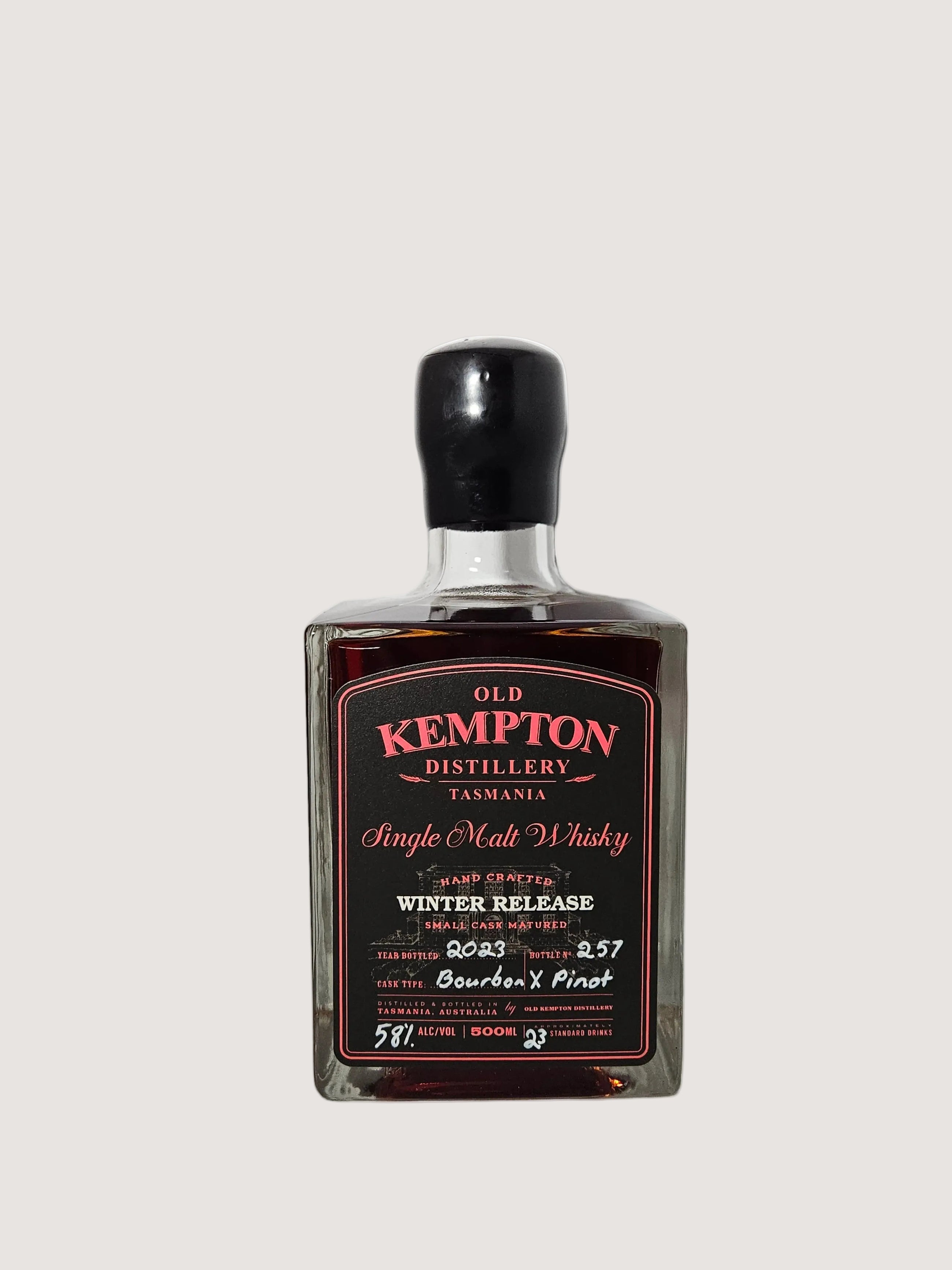 Winter Release 2023 Pinot x Bourbon Tasmanian Single Malt Whisky 58% 500ml