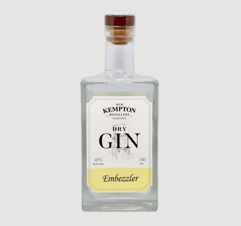 Bottle of Old Kempton Distillery Dry Gin on a white background