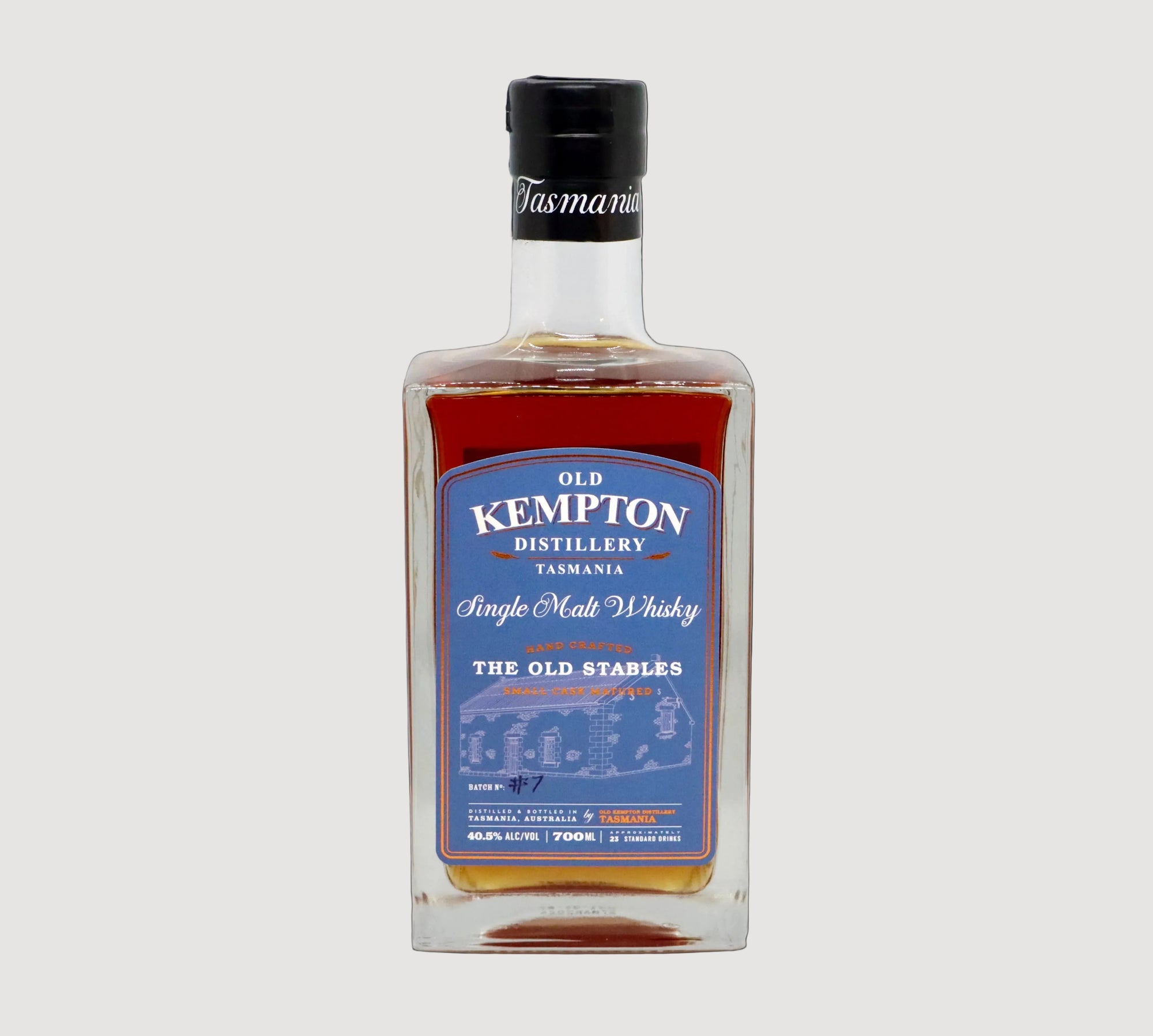 Old Kempton Distillery Old Stables single malt whisky no background
