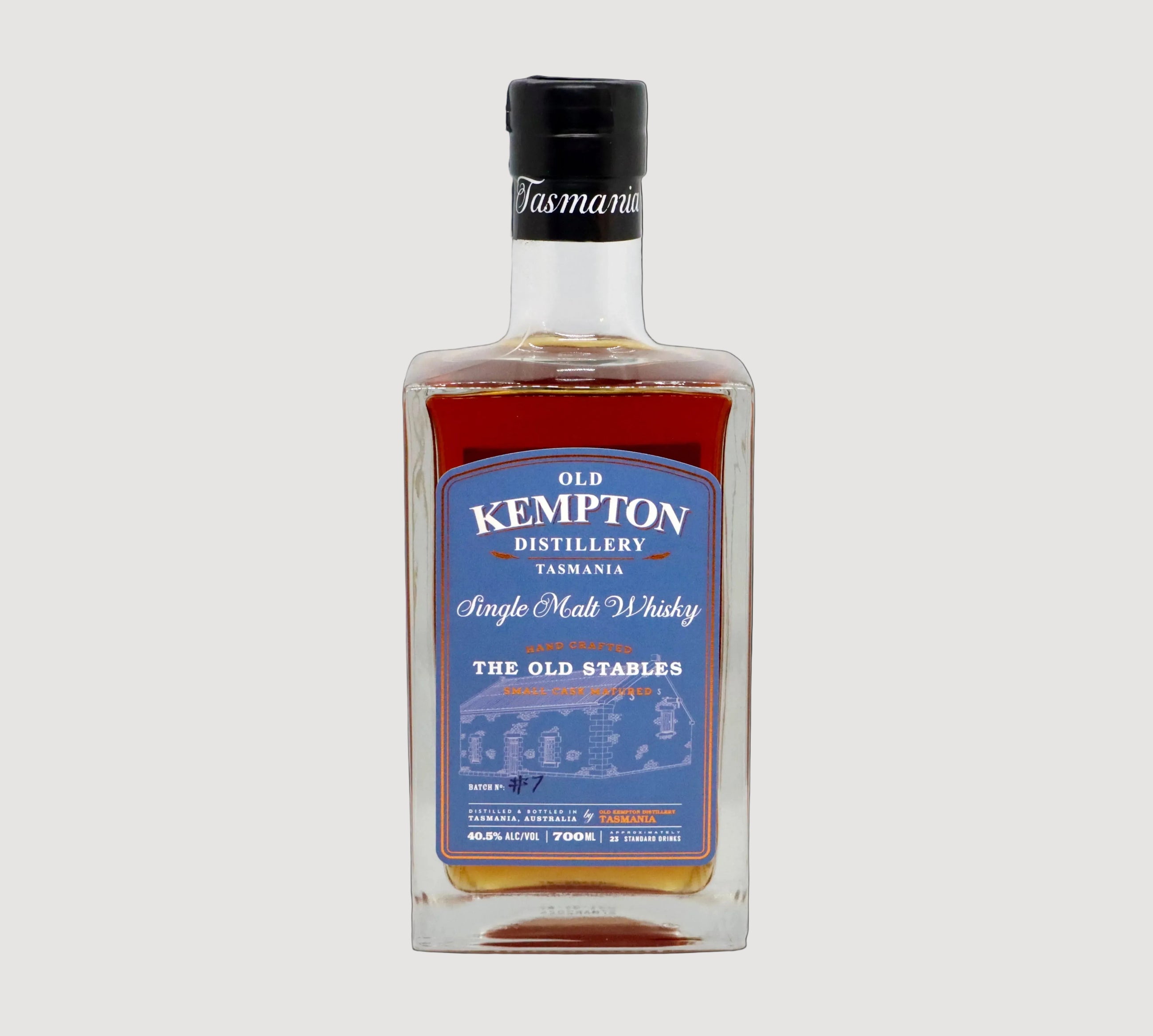 Old Kempton Distillery Old Stables single malt whisky no background